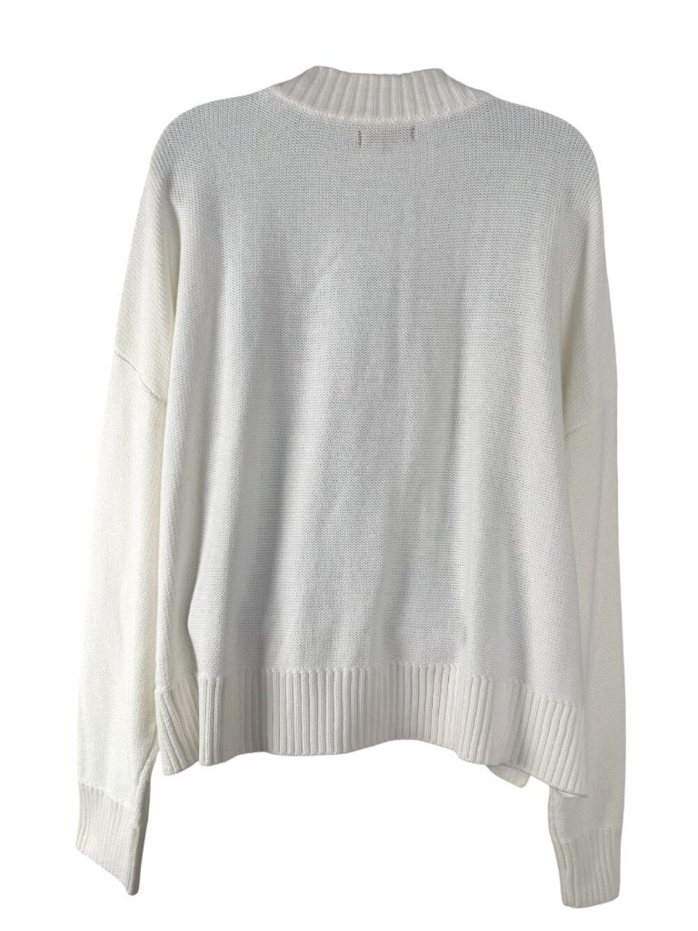 Quince Organic Cotton Cropped Cardigan Sweater Womens XL Ivory Solid FS-1541 - Picture 6 of 9